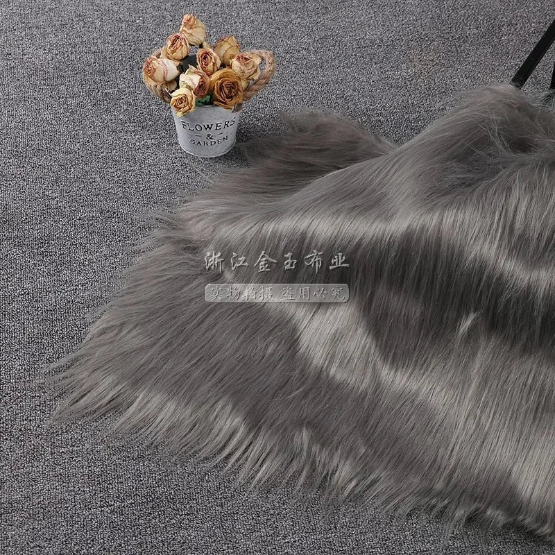 White Long Fur Long Hair Plush Fabric Fur by the Meter for Clothes Upholstery Toys Coats Doll Sewing Soft Green Faux Fur Cloth