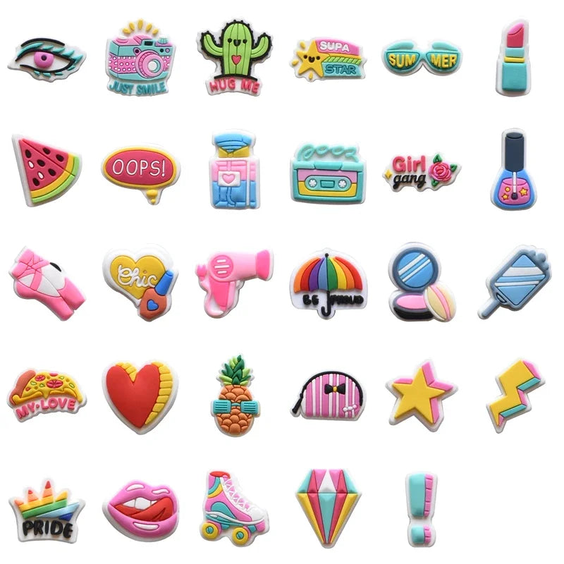 Eye Symbol Shoe Charms for Crocs Sandals Women Clogs Pins Shoe Decorations Accessory Men Badges Girls Kids Shoes Accessories