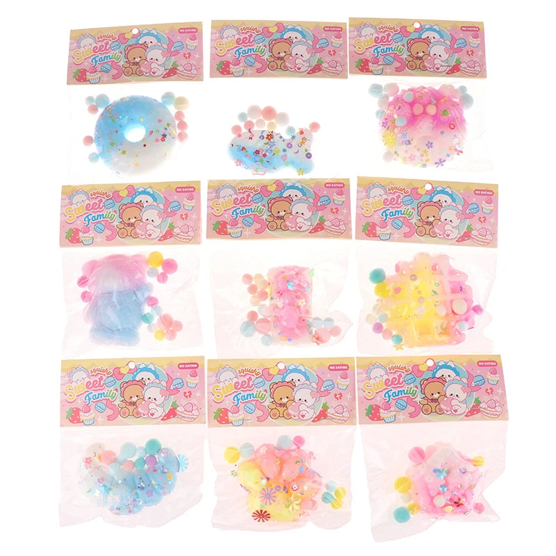 1PC Cute Squishy Toy Kawaii Plush Cake Waffles Donuts Food Slow Rebound Pinch Decompression Toy Stress Release Vent Gift