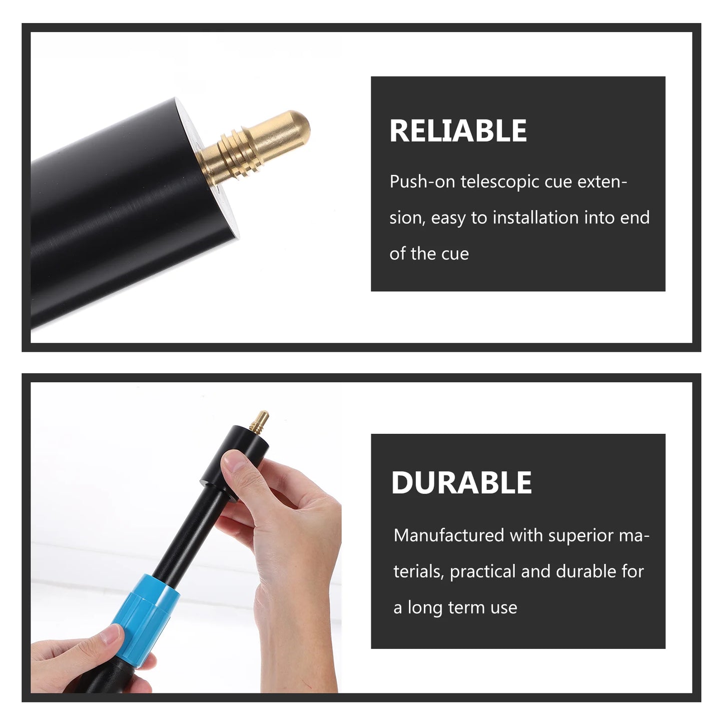 Plastic Alloy Telescopic Cue Extension Billiard Extension Handle Pool Cue Extender Rod Snooker Balls Accessories Entertainment