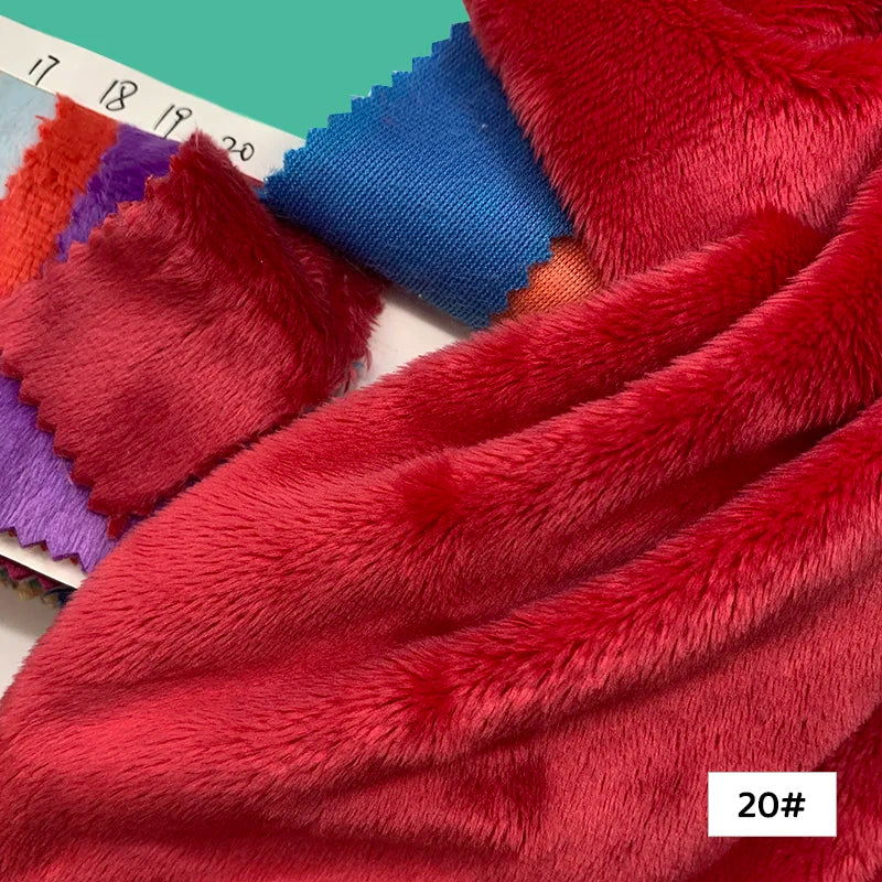 Plush Fabric 5mm Pile Length 100 Polyester 100 Colors Can Be Choose Hair Material for Popular Cotton Dolls DIY Handmade Fabric