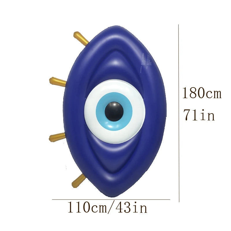2022 Newest Giant Inflatable Eyeball Pool Float Lie on Greek Eye Floating Mattress Pool Lounge for Beach Floaty Summer Fun Toys