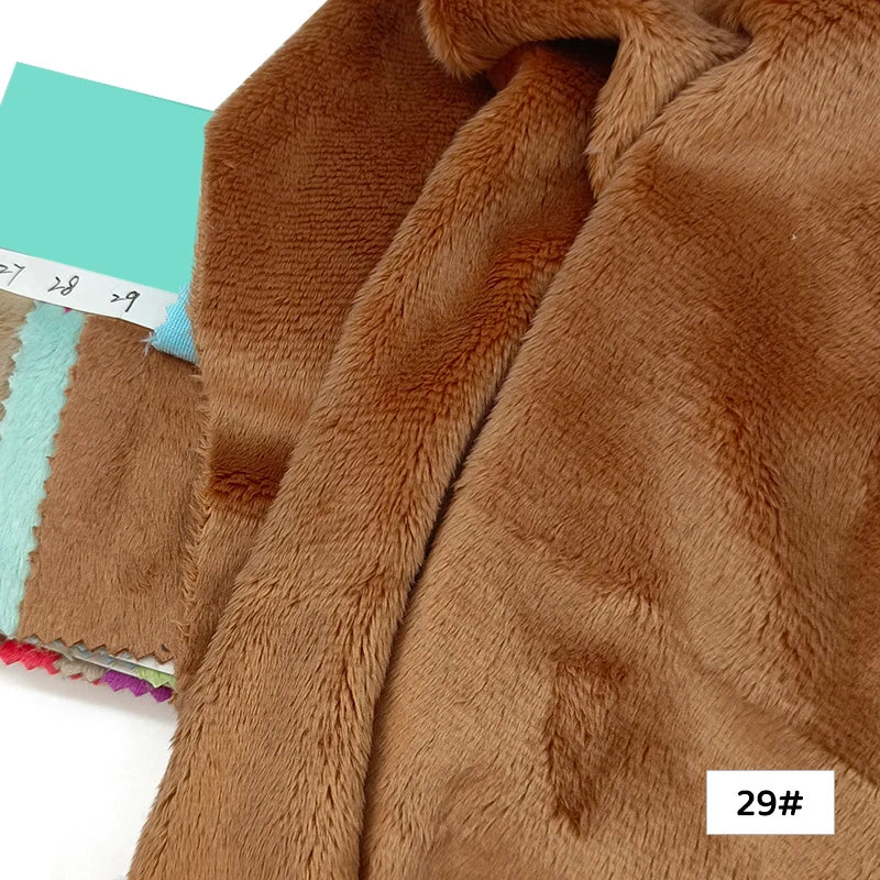 Plush Fabric 5mm Pile Length 100 Polyester 100 Colors Can Be Choose Hair Material for Popular Cotton Dolls DIY Handmade Fabric
