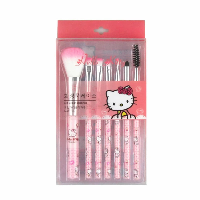 Sanrio Makeup Brush Set Hello Kitty Eyeshadow Foundation Blush Brush Women Cosmetic Beauty Tools Kit Girl Birthday Gift With Box