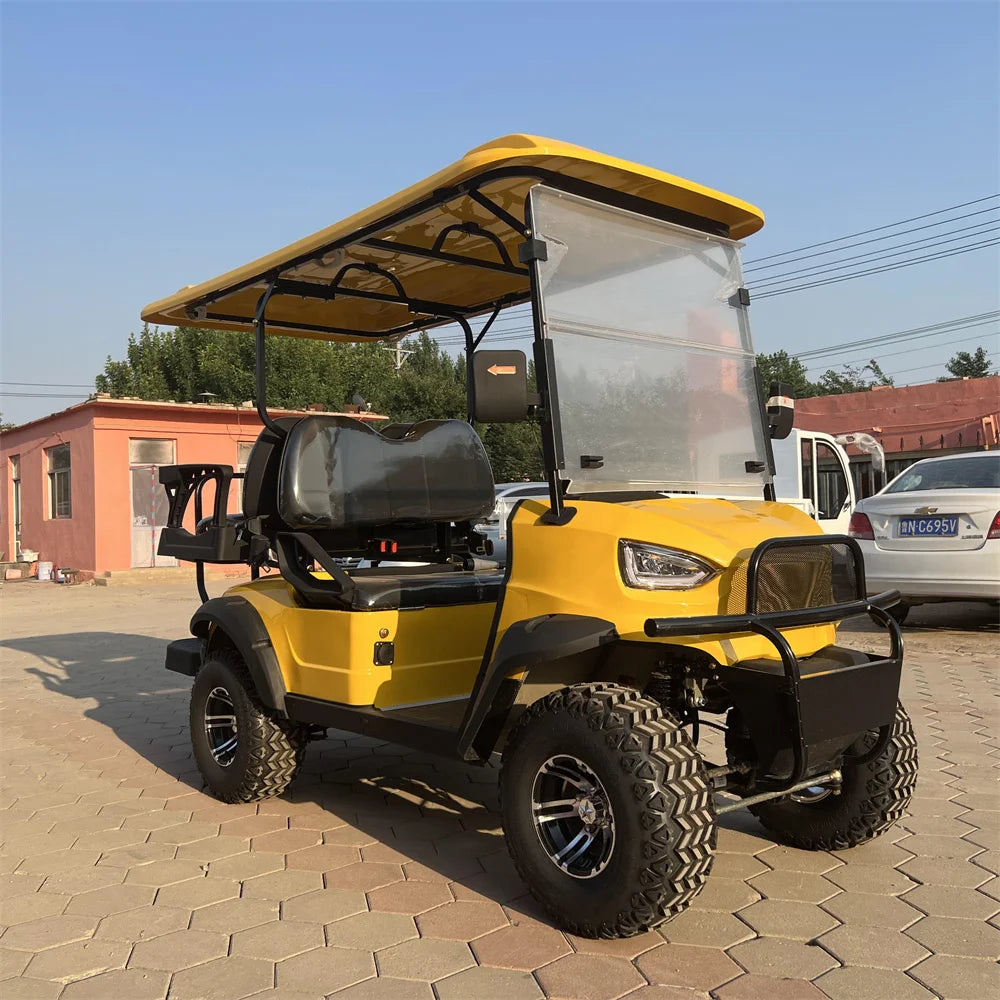 New Design 4 Seater 60V 72V Lithium Battery Golf Carts New Arrival Red Golf Carts 4KW 5KW 7.5 KW AC Motor Electric Golf Carts