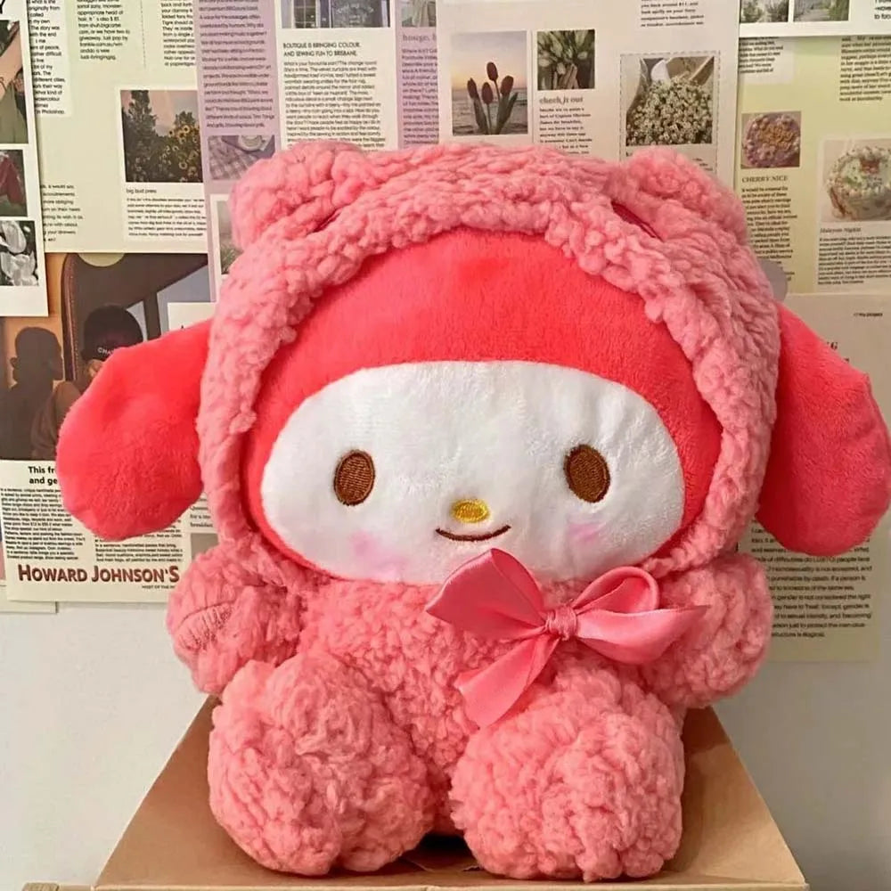 25cm Anime Sanrio Plush Doll Toys Kawaii Hello Kitty Kuromi My Melody Cinnamoroll Cartoon Cute Plush Stuffed Toy Kids Gifts