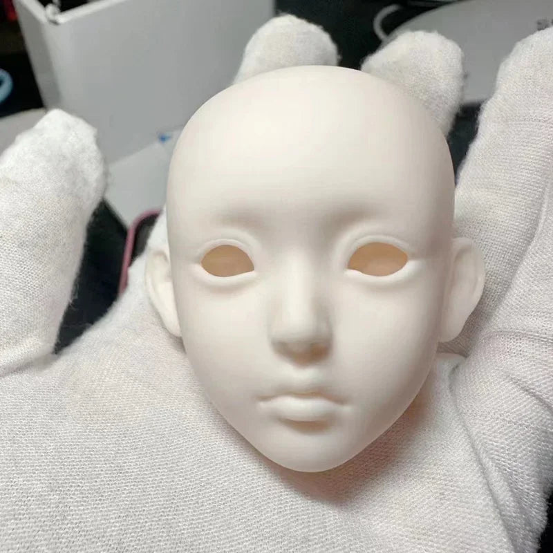 1 Pieces Open Head for 28cm Girls Doll 1/6 BJD White Skin Without Makeup DIY Toys