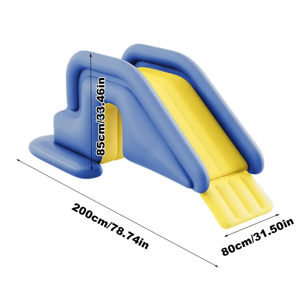 Kids Inflatable Slide Children Pool Inflatable Slide Widened Inflatable Slide With Foot Pump for Home Backyard Family Party
