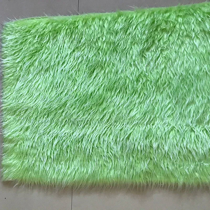 Long Hair Plush Fabric Faux Fur by the Meter for Upholstery Toys Props Decorative Cloth Diy Sewing Soft Comfortable Purple Brown