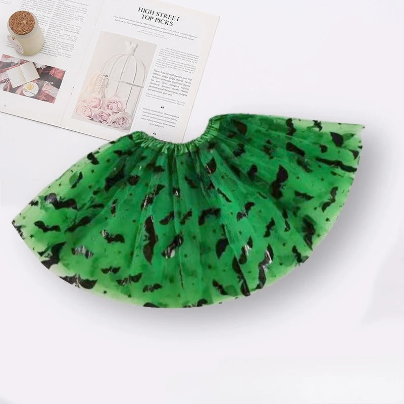 Women Girl Child Adult Spider Bat LED Light Up Tutu Skirts Glow Party Fairy Costume Miniskirt Halloween Party Dress Supplies