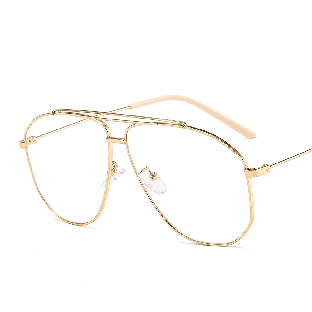 46224 Vintage Metal Frame Pilot Sunglasses Women Fashion Uv400 Glasses Men Anti Glare Sunglasses