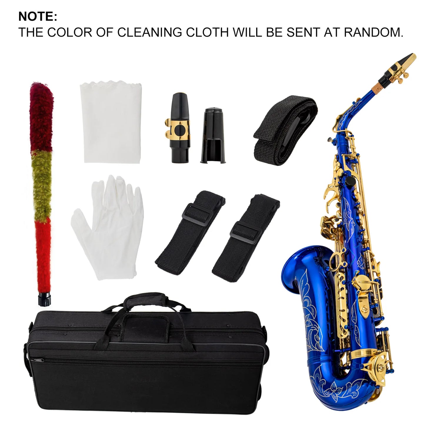Alto Saxophone Wind Instrument E-Drop Children's Beginner Adult Professional Performance Grade Saxophone Full Set of Accessories