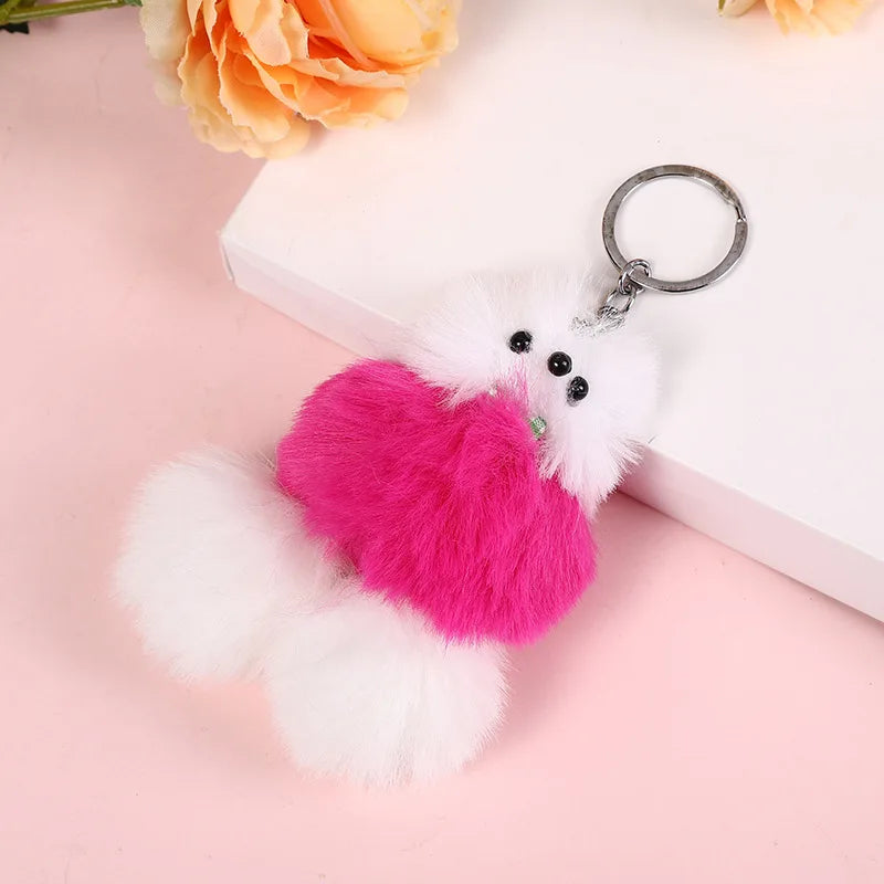 80pcs/Lot Wholesale Plush Toy Cute Double Doll Bag Small Pendant Puppy Plush Fur Stuffed,Deposit First to Get Discount Much