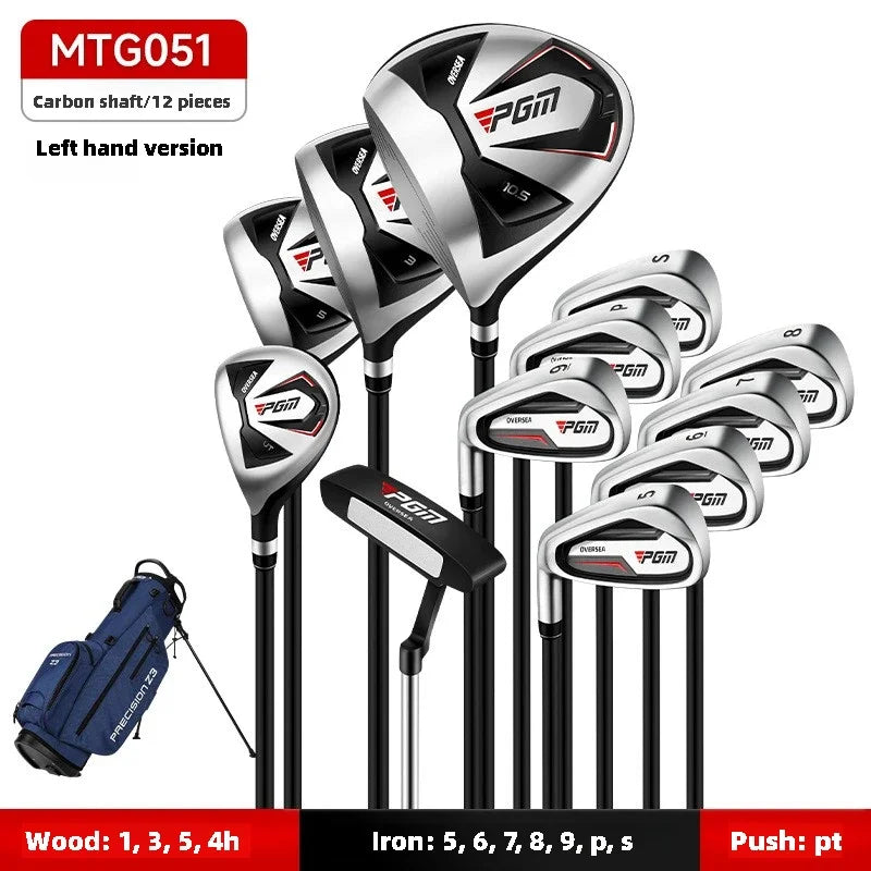 PGM Men's Golf Clubs Sets Right Left Handded Complete Beginner's Full Golf Set 9/12 Branch High Fault Tolerance Golf Supplies