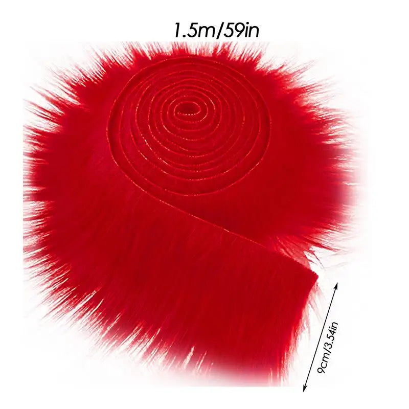 1.5M Faux Furs Costume Diy Apparel Sewing Fluffy Trim Trimming Fabric Home Decoration Sewing Costume Plush Furs Stripe Gift