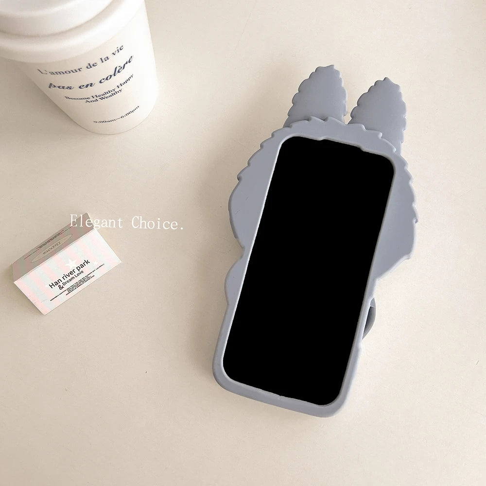 Kawaii LaBuBu Monster Case Soft Silicone Cover for iPhone 16 15 14 Plus 13 12 11 Pro Max