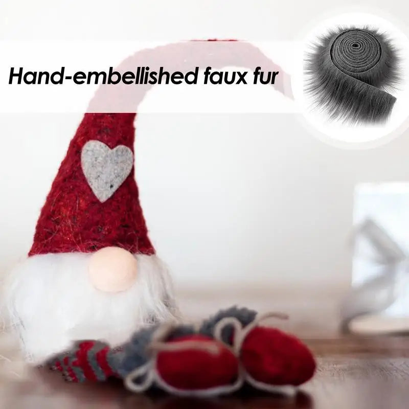1.5M Faux Furs Costume Diy Apparel Sewing Fluffy Trim Trimming Fabric Home Decoration Sewing Costume Plush Furs Stripe Gift