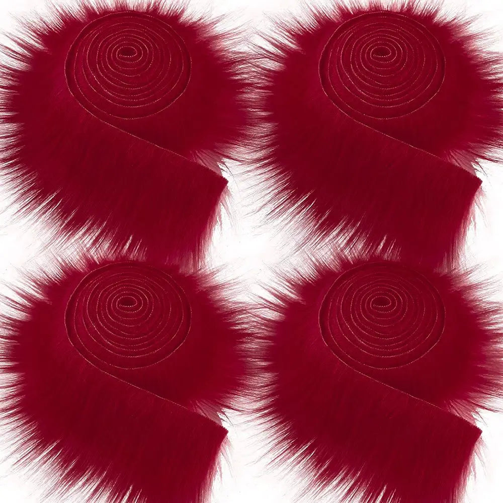 Crafts Gift Trimming Soft Apparel Sewing Fluffy Trim Fabric Roll Faux Fur Ribbon Tapes Long Plush Fur Fabric Plush Fur Stripe