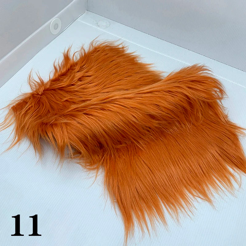 25x45cm Long Hair Faux Fur Fabric for DIY Dolls Hair Beard Craft Making Material Patchwork Garment Sewing Accessories