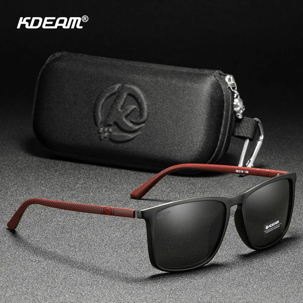 KDEAM New Luxury Polarized Sunglasses Men's Driving Shades Fishing Travel Golf Sunglass Male Sun Glasses CE