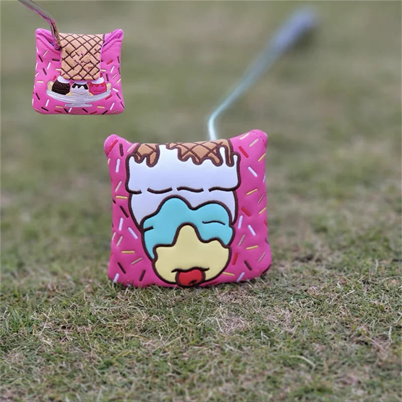 Ice Cream Design Golf Club #1 #3 #5 Wood Headcovers Driver Fairway Woods Cover PU Leather Head Covers