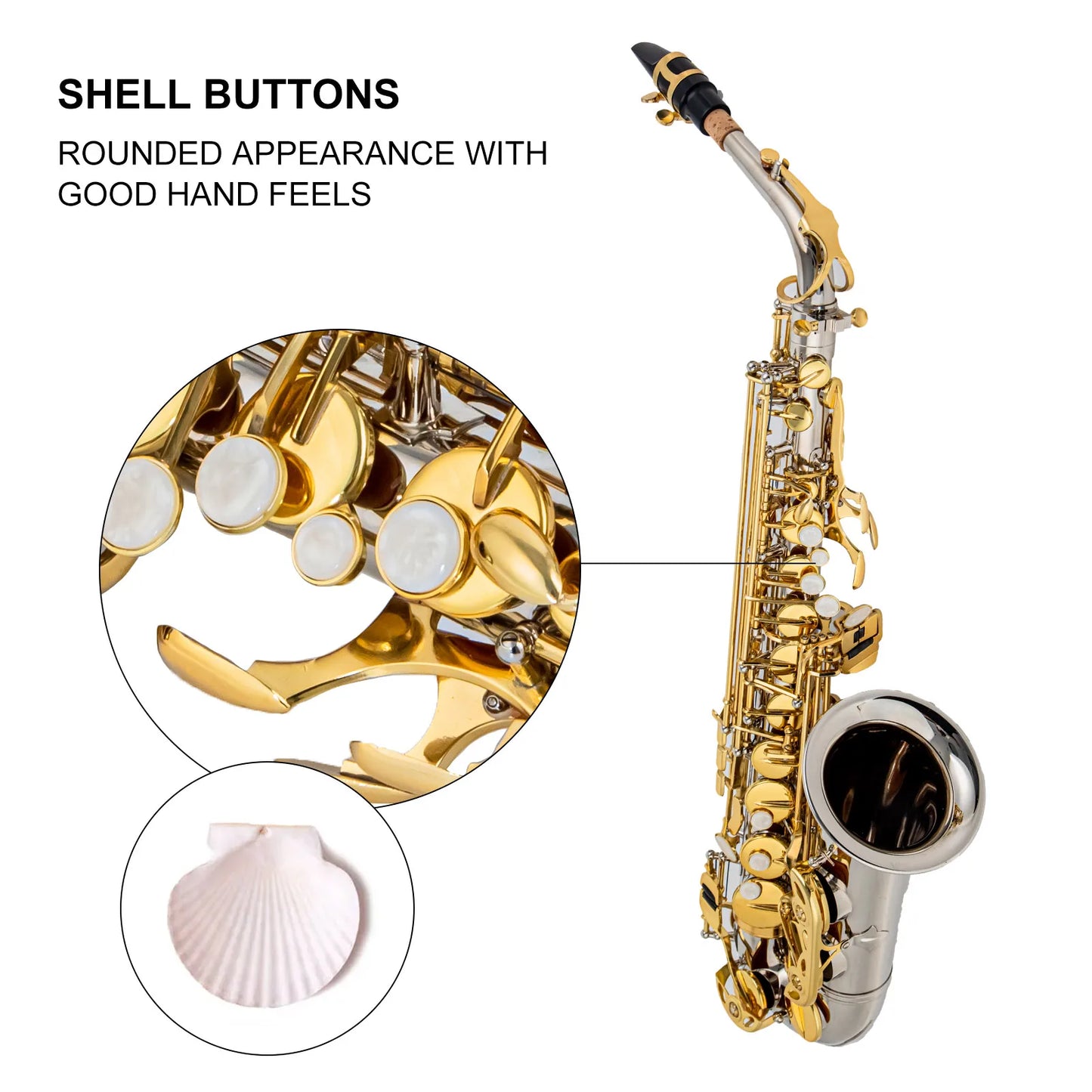 E-Drop Alto Saxophone Wind Instrument 802 Key Brass Saxophone Instrument Suitable Children Beginners Adult Full Set Accessories