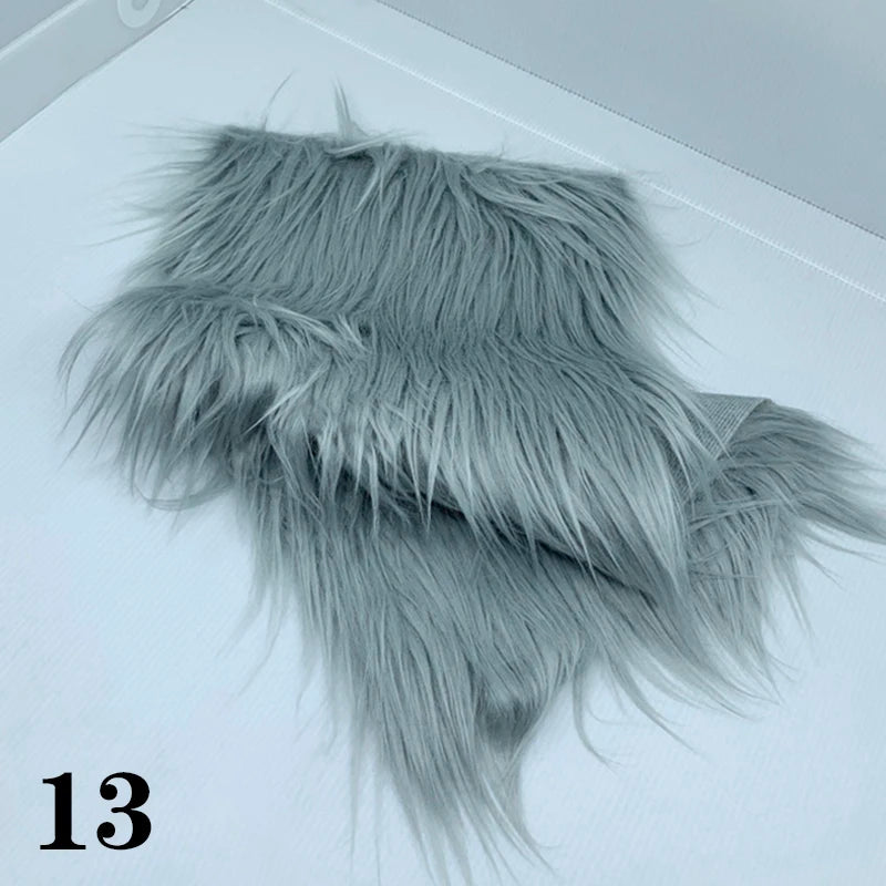 25x45cm Long Hair Faux Fur Fabric for DIY Dolls Hair Beard Craft Making Material Patchwork Garment Sewing Accessories