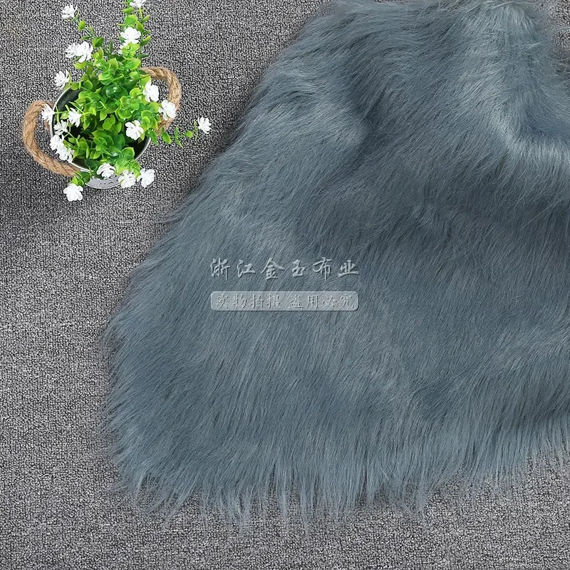 White Long Fur Long Hair Plush Fabric Fur by the Meter for Clothes Upholstery Toys Coats Doll Sewing Soft Green Faux Fur Cloth