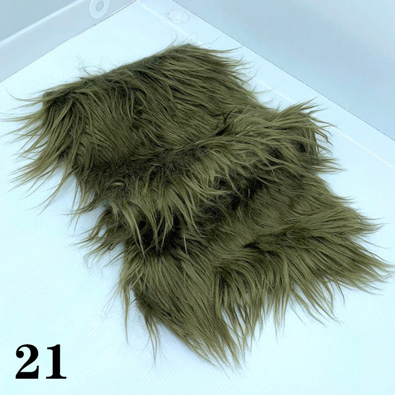 25x45cm Long Hair Faux Fur Fabric for DIY Dolls Hair Beard Craft Making Material Patchwork Garment Sewing Accessories