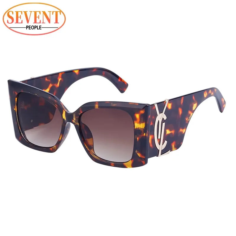 Oversized Cat Eye Sunglasses Women 2025 Luxury Brand Designer Fashion Square Sun Glasses for Female New Trend Big Frame Sunglass