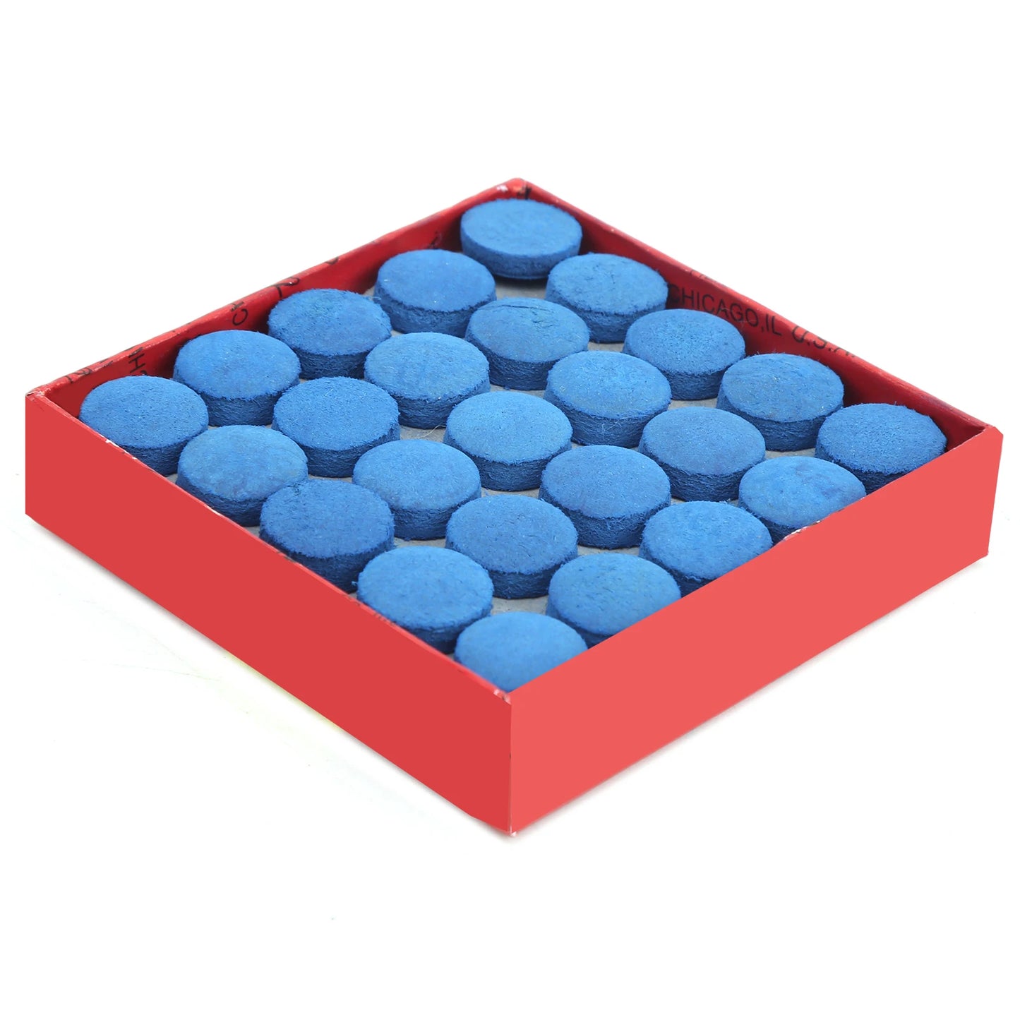 ZK20 50PCS PU Leather Billiard Pool Cue Tips Pool Stick Replacement Accessory With Storage Box