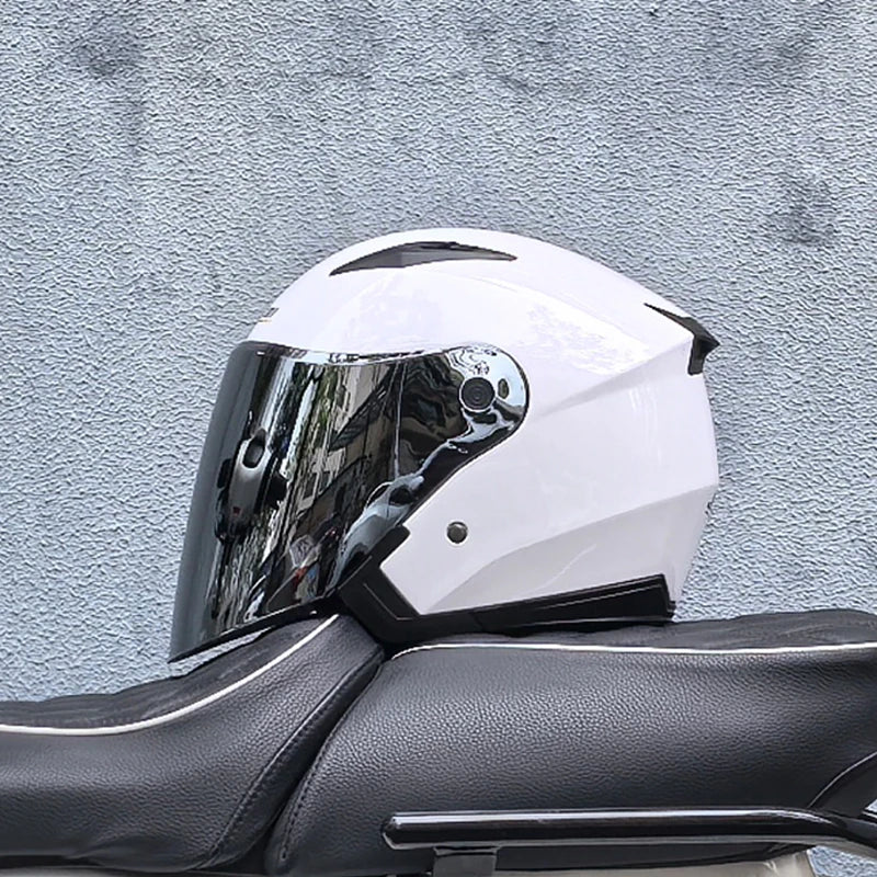 Genuine JieKai Motorcycle Helmet Unisex Scooter Motos Helmets Casco Capacete With Dual Lens