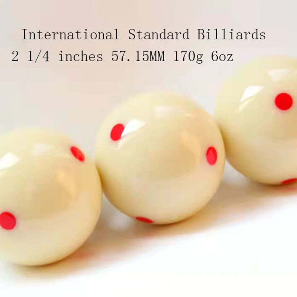 1Pcs Snooker White Cue Ball 57.2mm Red Point Mother Ball Billiard Supplies Accessories Snooker Training Balls Practice Ball