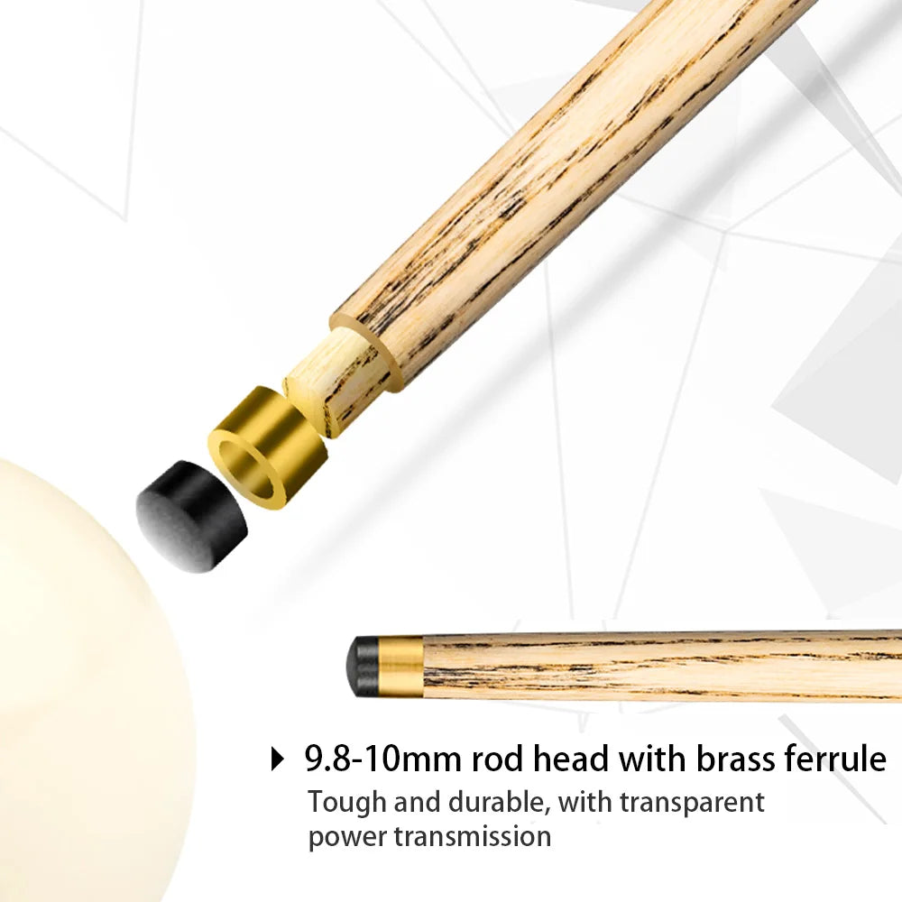 O'Min Gunman 3/4 Split One Piece Ash Shaft Snooker Cue 9.5/10mm Tip Professional Billard Stick Kit With Excellent Box Extension
