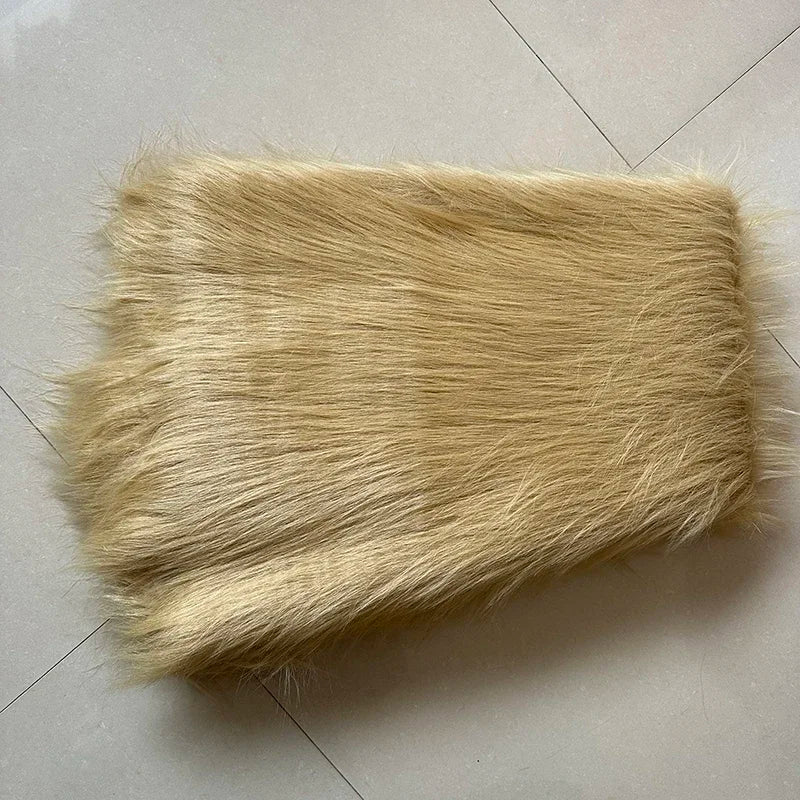 White Long Fur Long Hair Plush Fabric Fur by the Meter for Clothes Upholstery Toys Coats Doll Sewing Soft Green Faux Fur Cloth