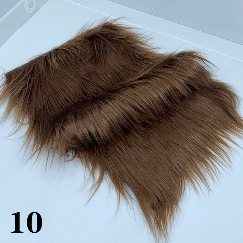 25x45cm Long Hair Faux Fur Fabric for DIY Dolls Hair Beard Craft Making Material Patchwork Garment Sewing Accessories