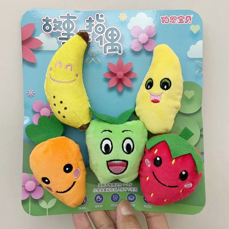 Children Animal Education Dolls Baby Finger Plush Doll Baby Hand Finger Puppets Toy Teaching Aids Boys Girls Tell Story Material