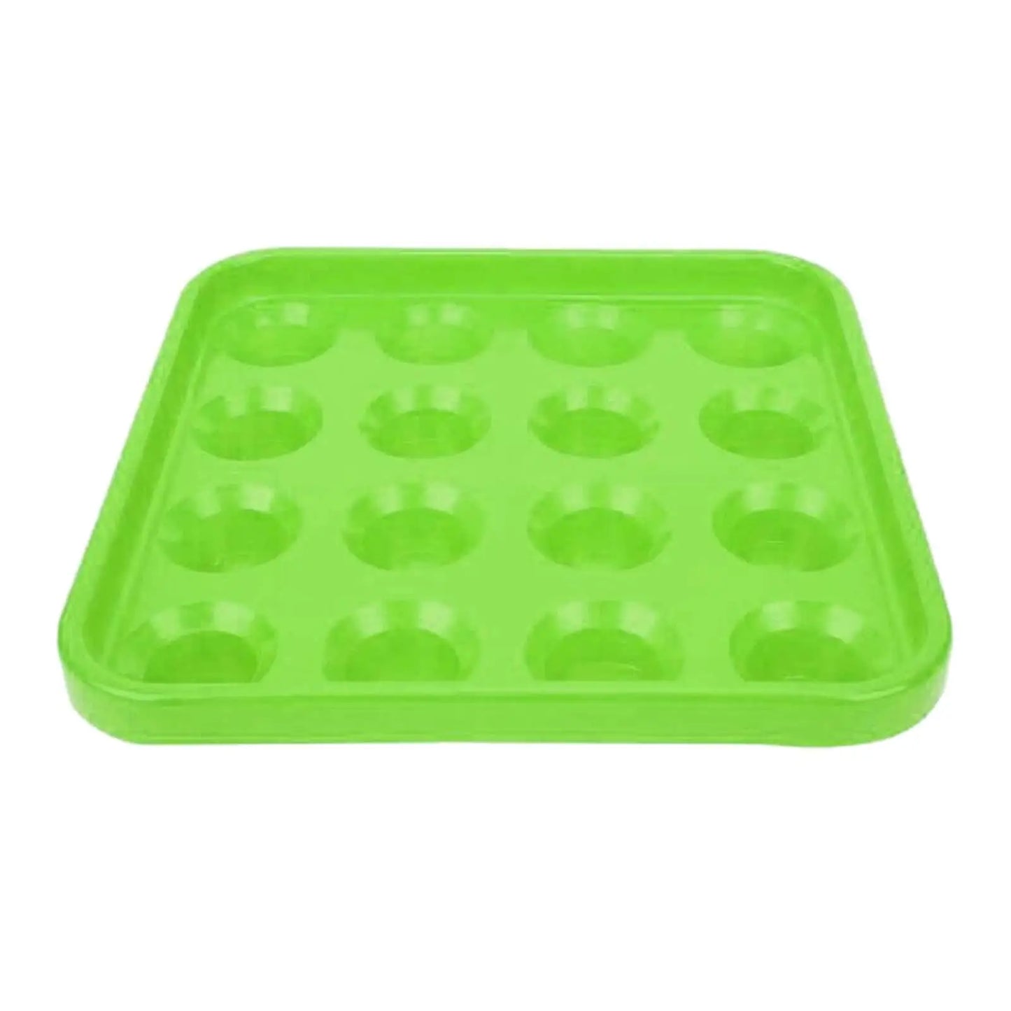 Billiard Ball Holder Tray Pool Accessory, 16 Holes Case, Snooker Pool Halls Game Room Portable Anti Drop Pool Ball Tray