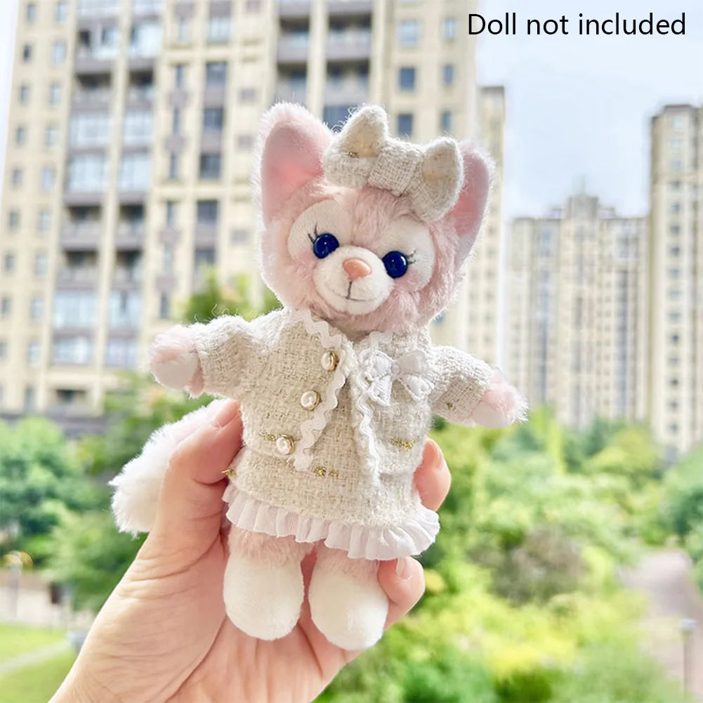 17cm Labubu Plush Doll Clothes Outfit Accessories Korea Kpop Exo Labubu Idol V1 V2 Black Dress Suit Gift
