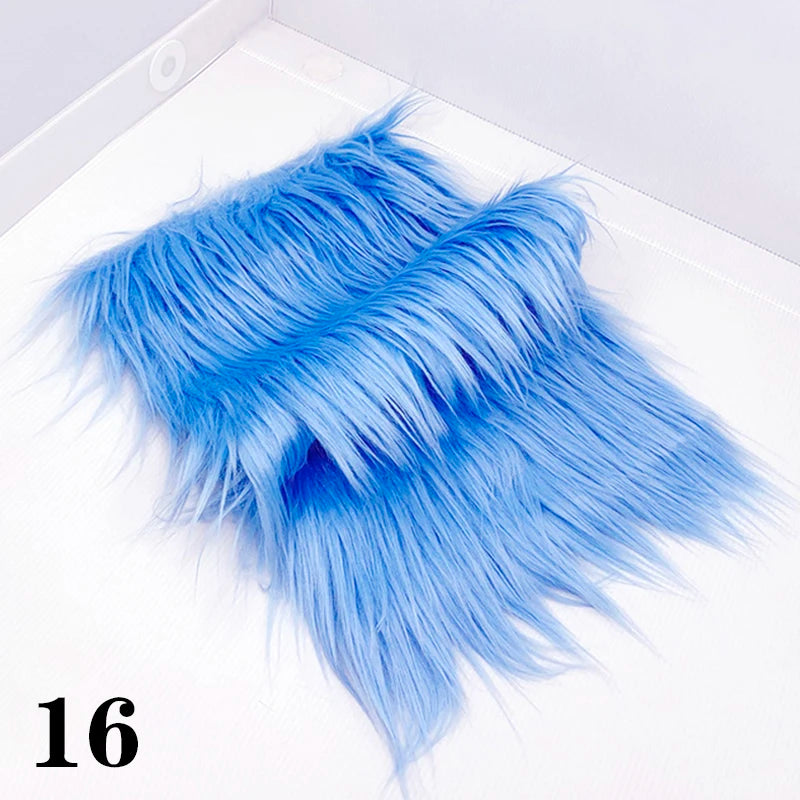 25x45cm Long Hair Faux Fur Fabric for DIY Dolls Hair Beard Craft Making Material Patchwork Garment Sewing Accessories