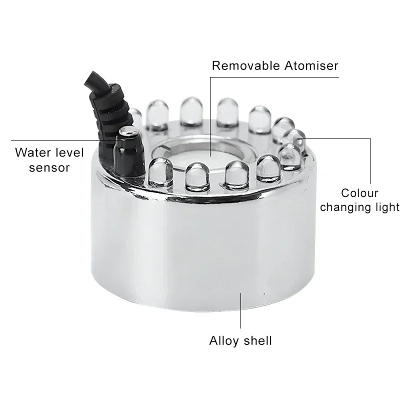 1-10pcs Mini LED Pumpkin Light Fogger Water Fountain Pond Fog Machine for Halloween Christmas Easter Party Festival Decoration