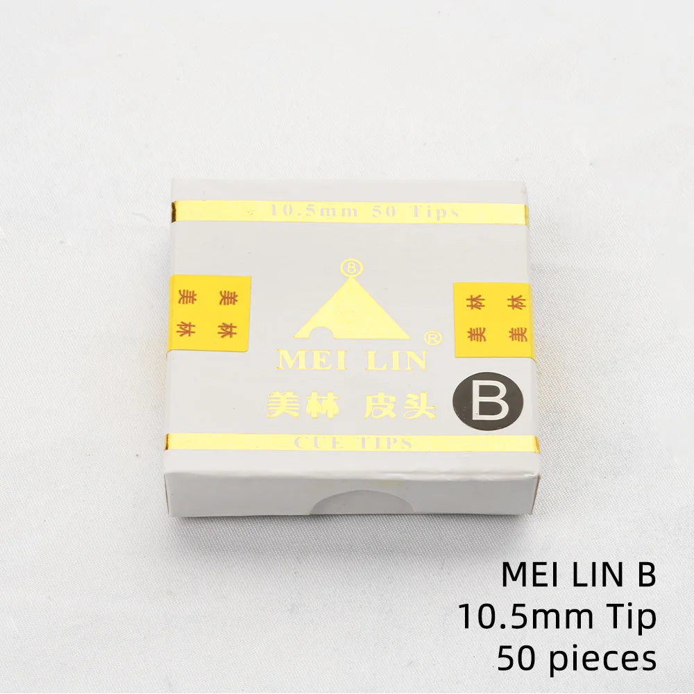 MEI LIN Snooker Cue Tips 50 Pieces 10.5mm 11mm Tips a/B/C/Red Pool Cue Tips Billiard Cue Leather Head Billiards Accessories Tip