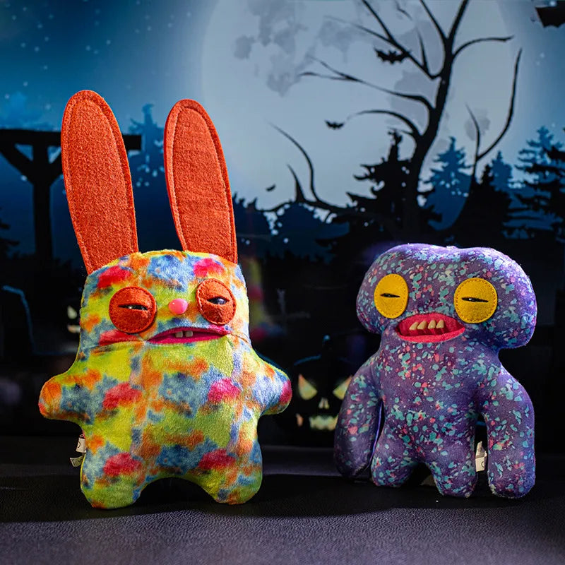 20cm Big Teeth Funny Ugly Monster Plush Doll Special Style Colorful Monster Doll Halloween Collection Gift Home Ornament
