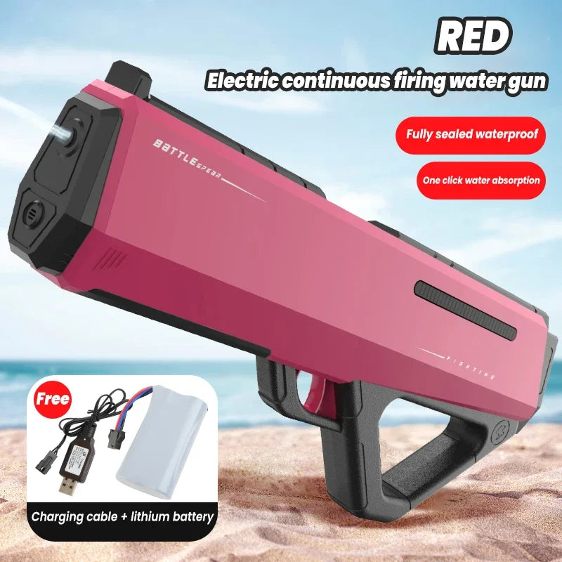New Electric Water Gun Toy Fully Automatic Water Absorbing Powerful Spray Water Blaster Summer Outdoor Toys Children's Gift