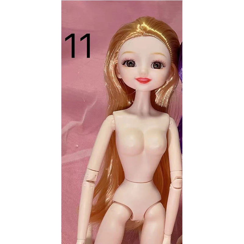 30cm Fashion Girls Princess Doll Barbi Doll 28 Joints Moveable Doll Model Smiley Doll Toy for Girls Gift