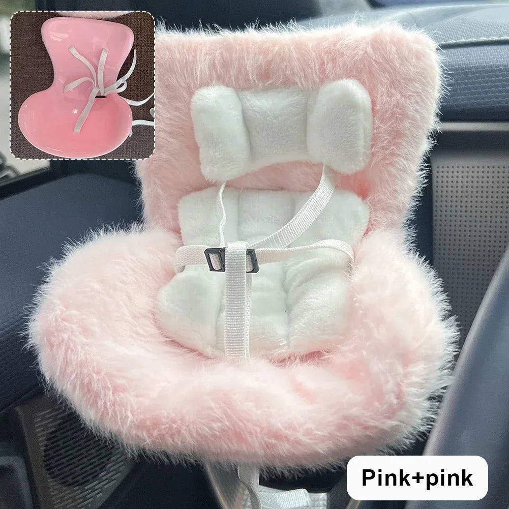 Suitable for 17cm Labubu Cute Doll Cute Car Safety Seat Car Air Outlet Decoration Car Interior Decoration Ornament