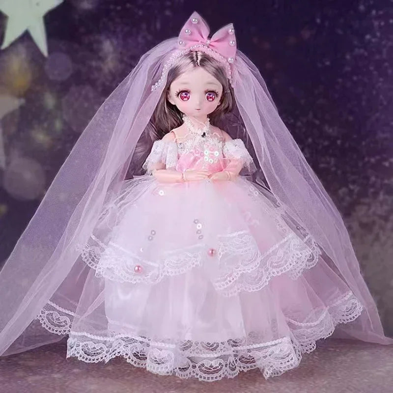 1/6 Bjd Dolls for Girls Hinged Doll 30 Cm With Clothes Blonde Brown Eyed Articulated Toys for Children Spherical Joint Playsets