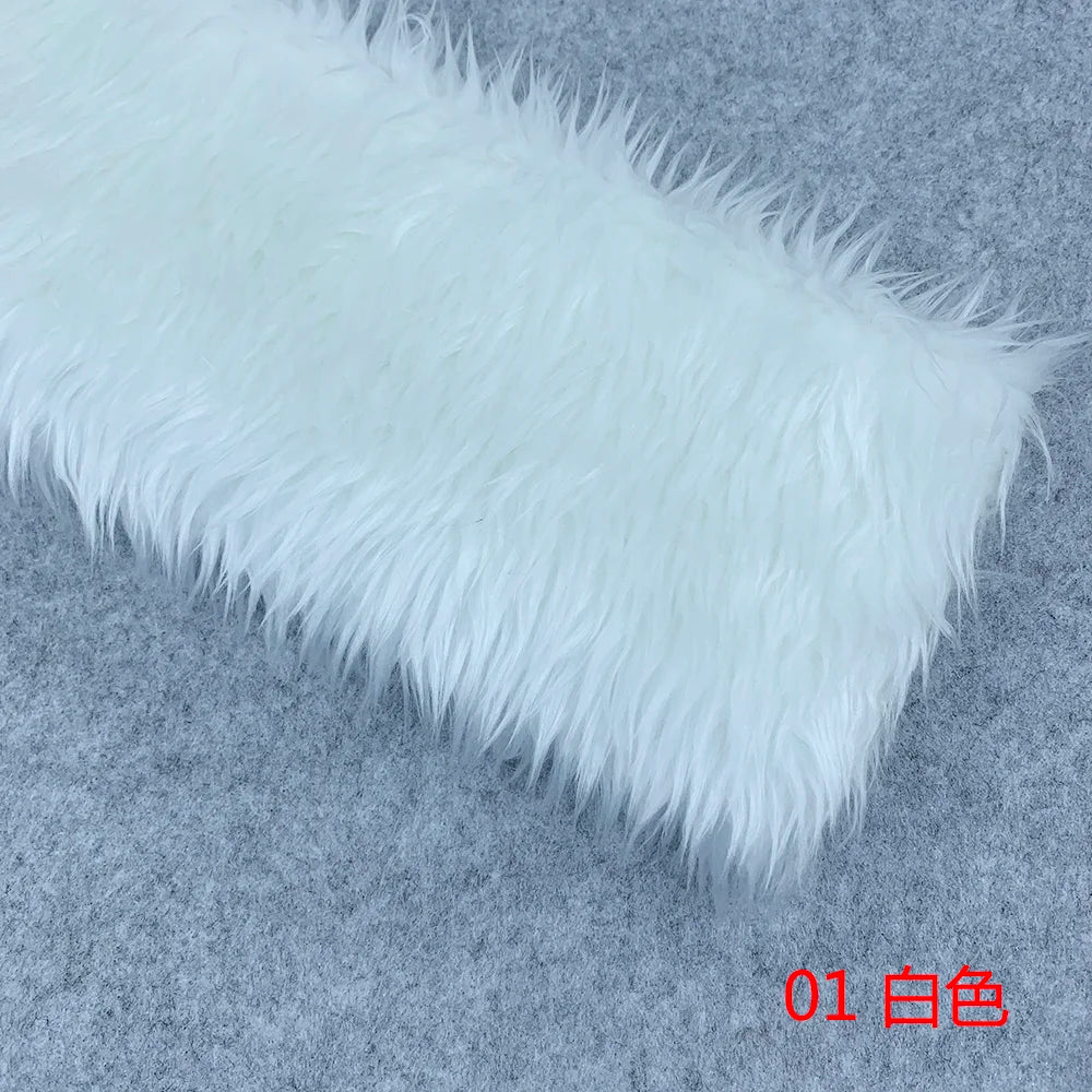 3cm Pile Length Artificial Plush Fox Fur Fabric for Making Cotton Doll Hair 40x45cm Falling Water Plush Fabric Sewing Material
