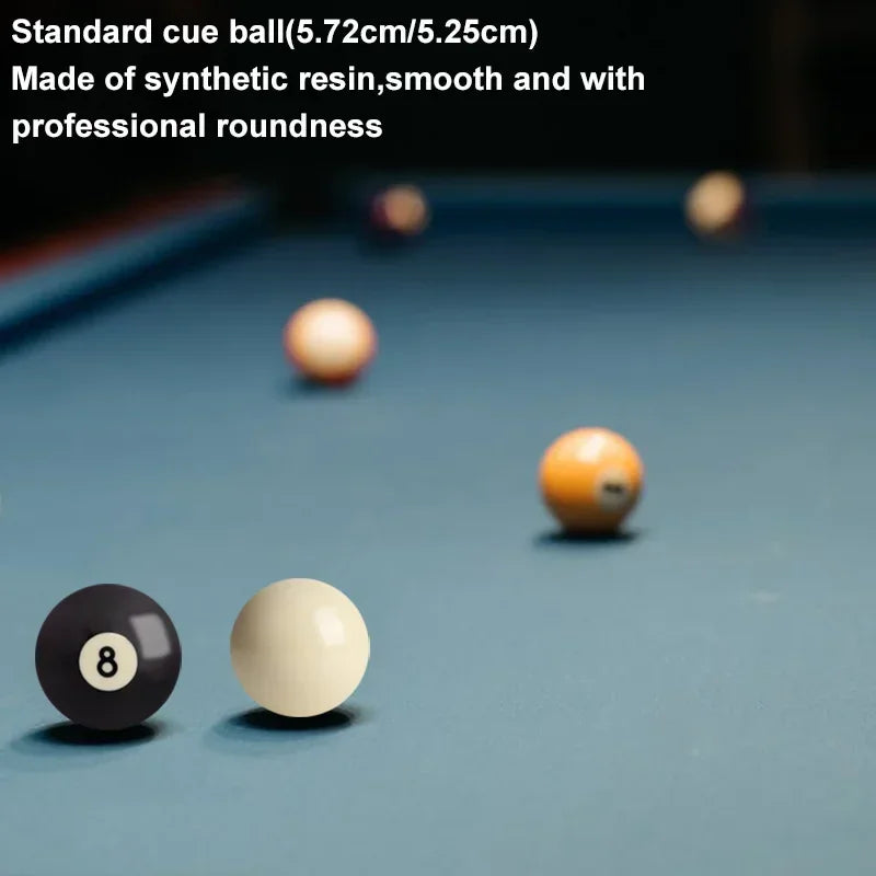 1pc Billiard Cue Ball 52.5/57.2 Mm Standard /Crystal Black 8 Ball Snooker Training Replacement Practice Billiard Made of Resin