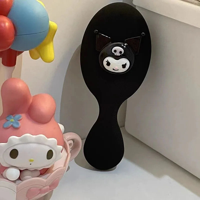 Sanrio Serie Kuromi Portable Anime Air Cushion Comb Hello Kitty Cartoon Comb Girl Hair Care Knot Proof Comb Birthday Gift Toy